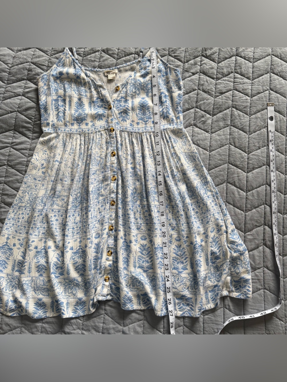 Billabong Blue and White Floral glow up mini dress - Picture 14 of 15